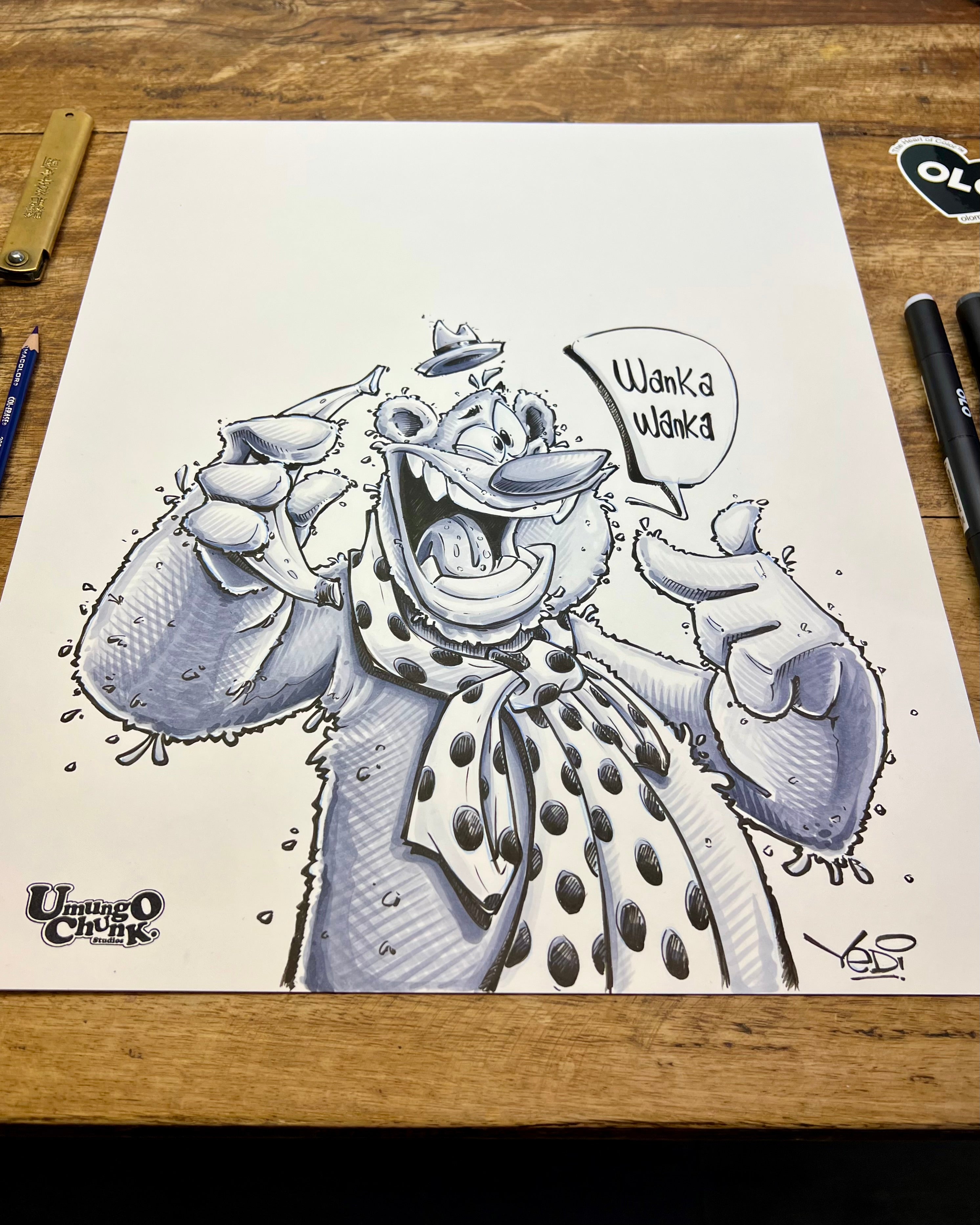 FOZZIE black and white